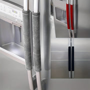 2-Pack Non-Slip Refrigerator Handle Covers Polyester Fiber Gray Red
