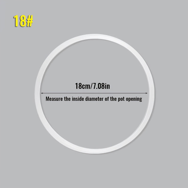 Turli o'lchamlar uchun silikon yuqori bosimli pishirish qozoni muhr halqasi - ichki pishirish idishi uchun oziq-ovqat darajasidagi kauchuk muhr - 16 sm dan 32 sm gacha bo'lgan qozonlarga mos keladi