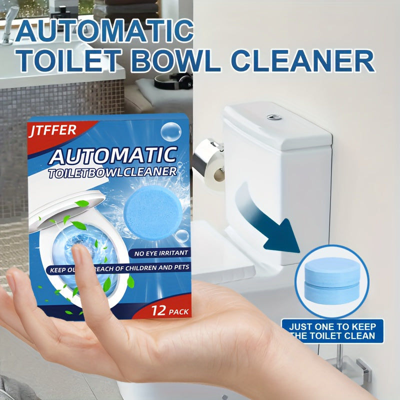 Avtomatik hojatxona idishlarini tozalash uchun tabletkalar, 12 ta paket, gazlangan, kislotalarni olib tashlash va hidni yo'q qilish