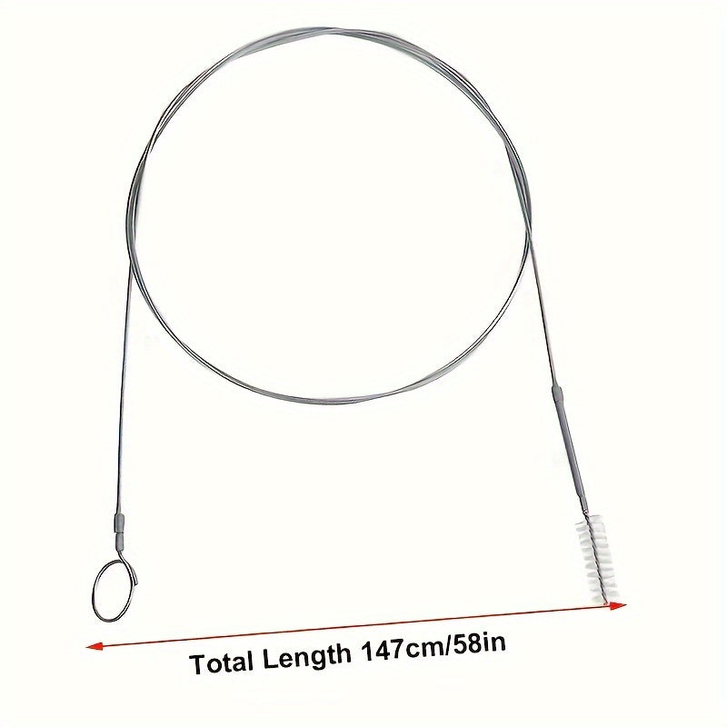 Щетка для прочистки сливных отверстий автомобиля из нержавеющей стали 150 см, гибкий инструмент для чистки