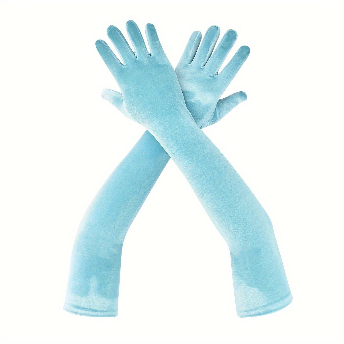 Long Opera Gloves for Women 1 Pair Elbow Length Velvet Costume Evening Dress