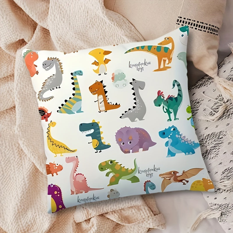 Double-Sided Woven Polyester Throw Pillow Cover 45cm Vibrant Color Machine Washable