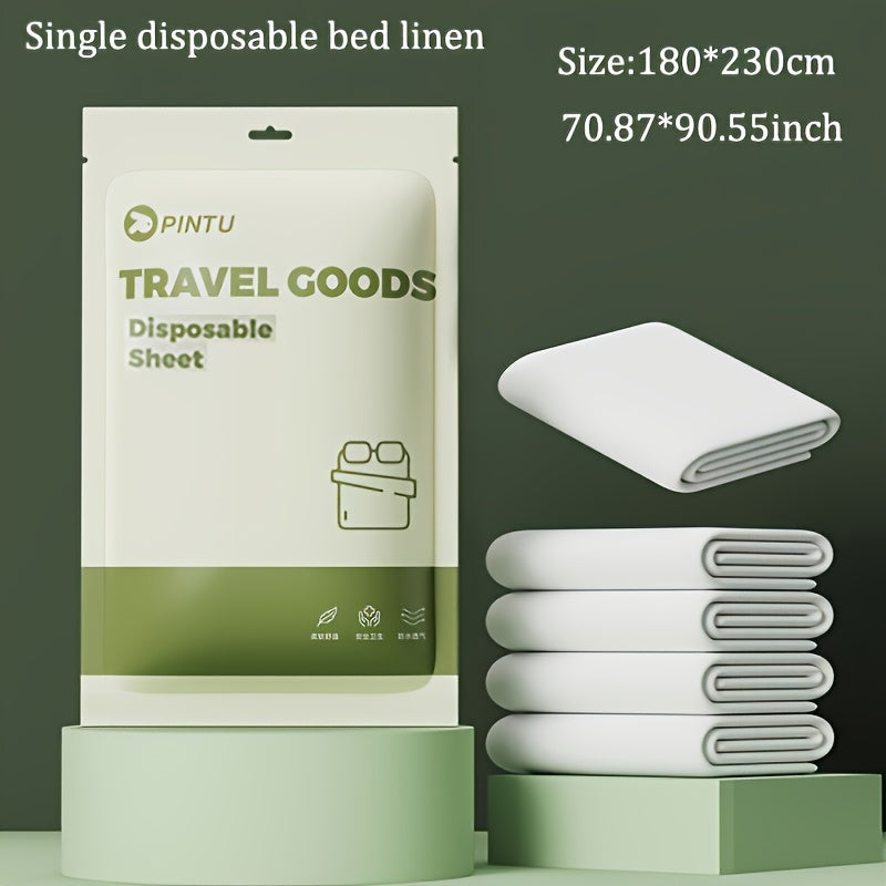 Disposable Bed Sheets Pack Reusable Thick Material for Hotels Travel and Allergy Protection