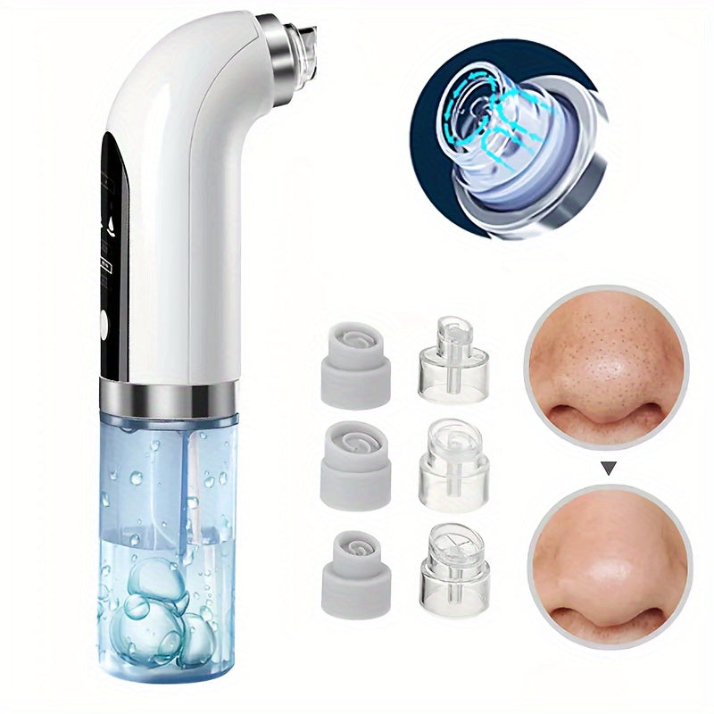 Electric Blackhead Pore Cleaner USB Rechargeable Facial Vacuum with Metal Water Circulation