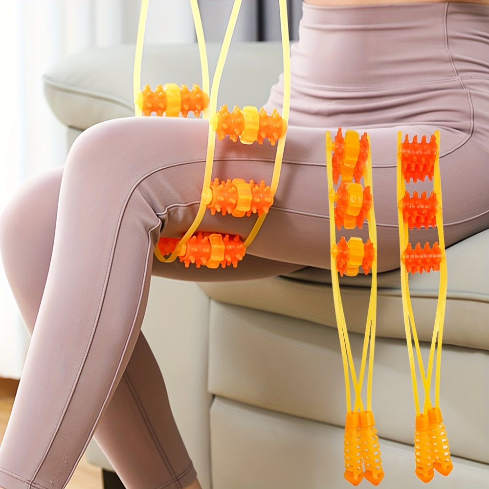 Sayohat, ofis, sport va uyda foydalanish uchun portativ orqa massaj roliki arqon. Mustahkam plastik, sozlanadigan tasmalari va bo'yin va orqa massajlari uchun tuzilgan roliklari bilan.