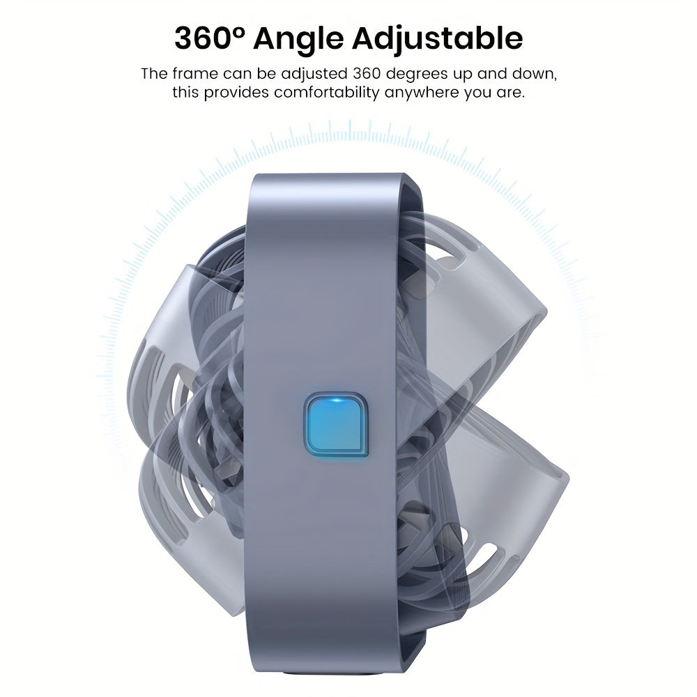 Portable USB Desk Fan with 3 Speeds Silent 360° Operation