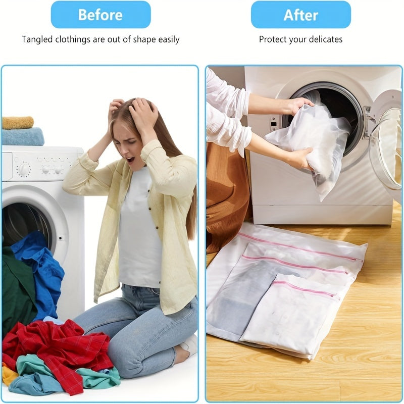 Mesh Laundry Bags Set of 4 for Underwear Toys and Travel Large Medium Small