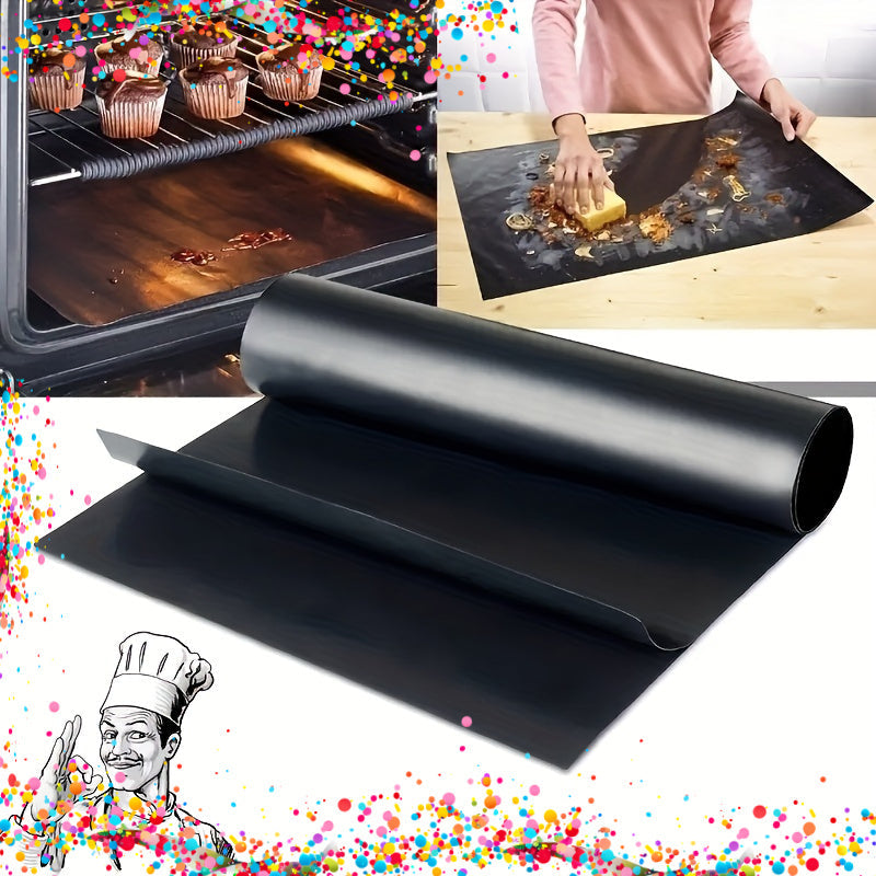 Non-Stick Reusable Oven Liner Mat for Grilling Microwave Cooking Easy Clean