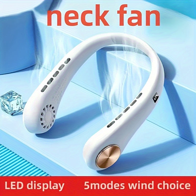 Mini Personal Bladeless Fan with USB Rechargeable 3 Speeds LED Display