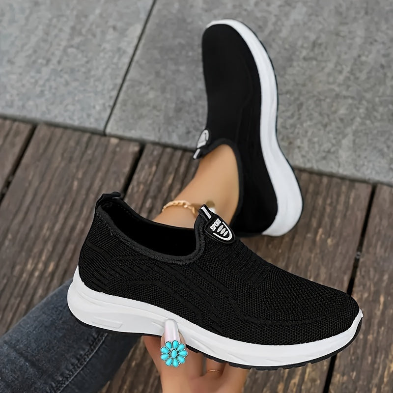 Ayollar uchun nafas oladigan slip-on sport poyabzali yengil, kundalik, dengiz bo'yoq, yozgi yurish uchun