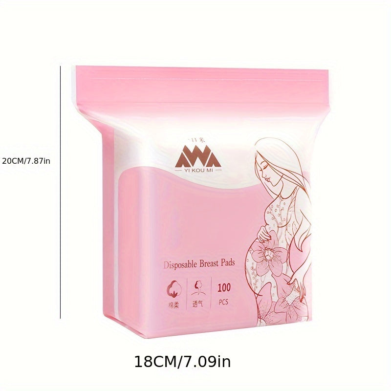 100 Pieces Cotton Nursing Pads Disposable Breast Pads for Comfortable Wear