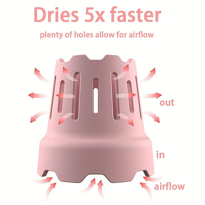 Tez quriydigan silikon ushlagich suv idishlari va piyolalar uchun - Shisha idishlar, piyolalar va boshqa narsalar uchun ko'p maqsadli tokcha - Tozalash oson, yig'ilishi mumkin - To'rt rangda mavjud: yashil, kulrang, pushti va binafsha.