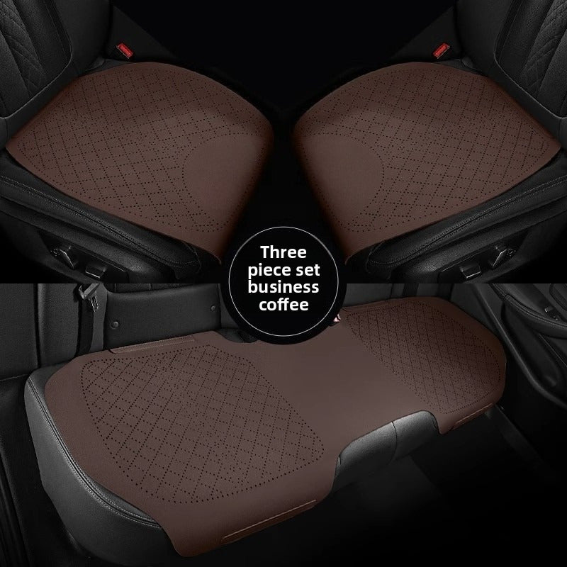 Juego de cojines para asiento de coche rojo, transpirable, para todas las estaciones, 3 piezas