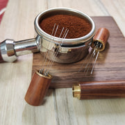 Stainless Steel Coffee Tamper with Wooden Handle Espresso Distributor