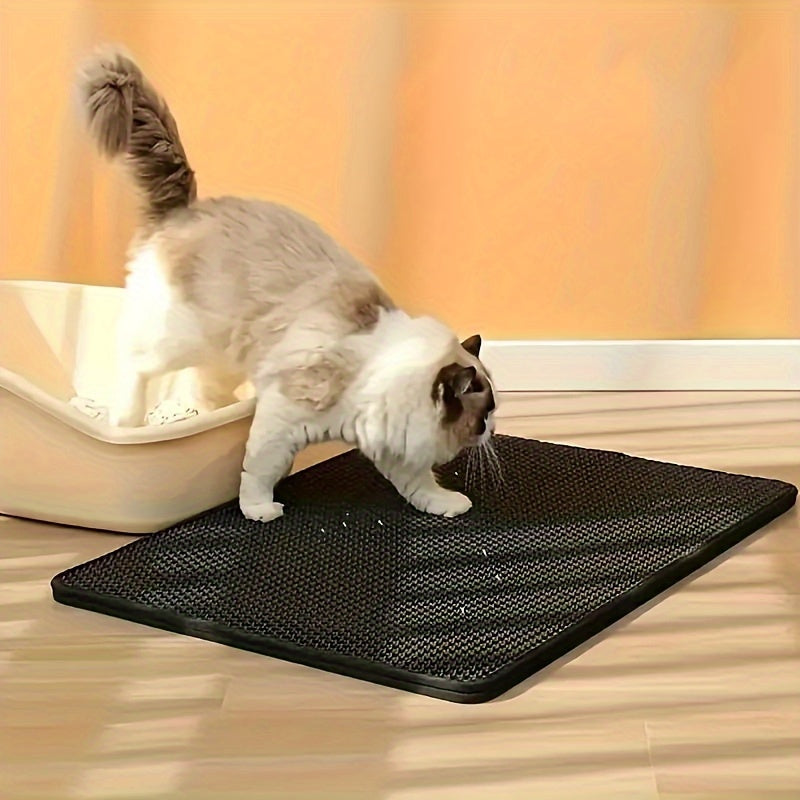 Large Gray and Black Cat Litter Mat Waterproof Non-Slip Honeycomb Double Layer EVA