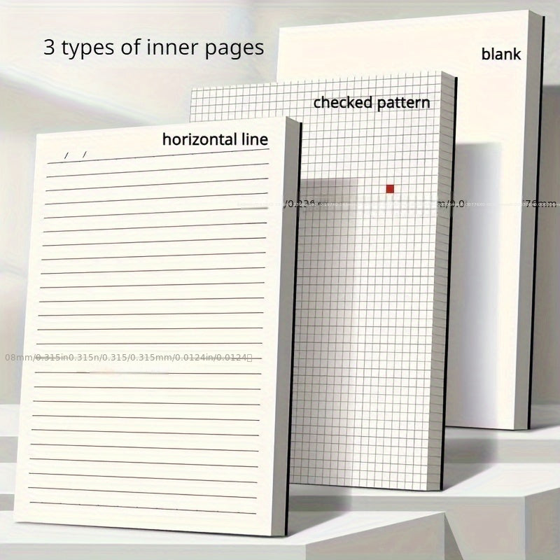 Black A5 Notebook with 368 Pages, Customizable Stickers, Fruit Scented Design