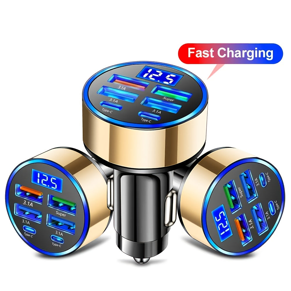 Dual USB Car Charger QC3.0 Fast Charging Multi-Function Digital Display