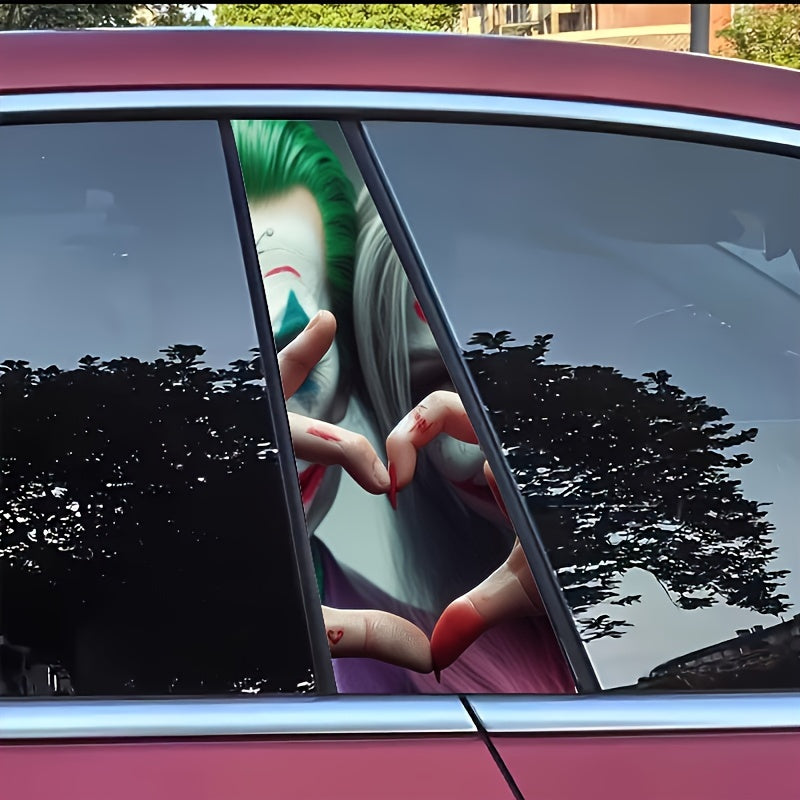 Stylish PVC Glass Stickers for Women, Movie Theme, Easy to Apply on Car Windows