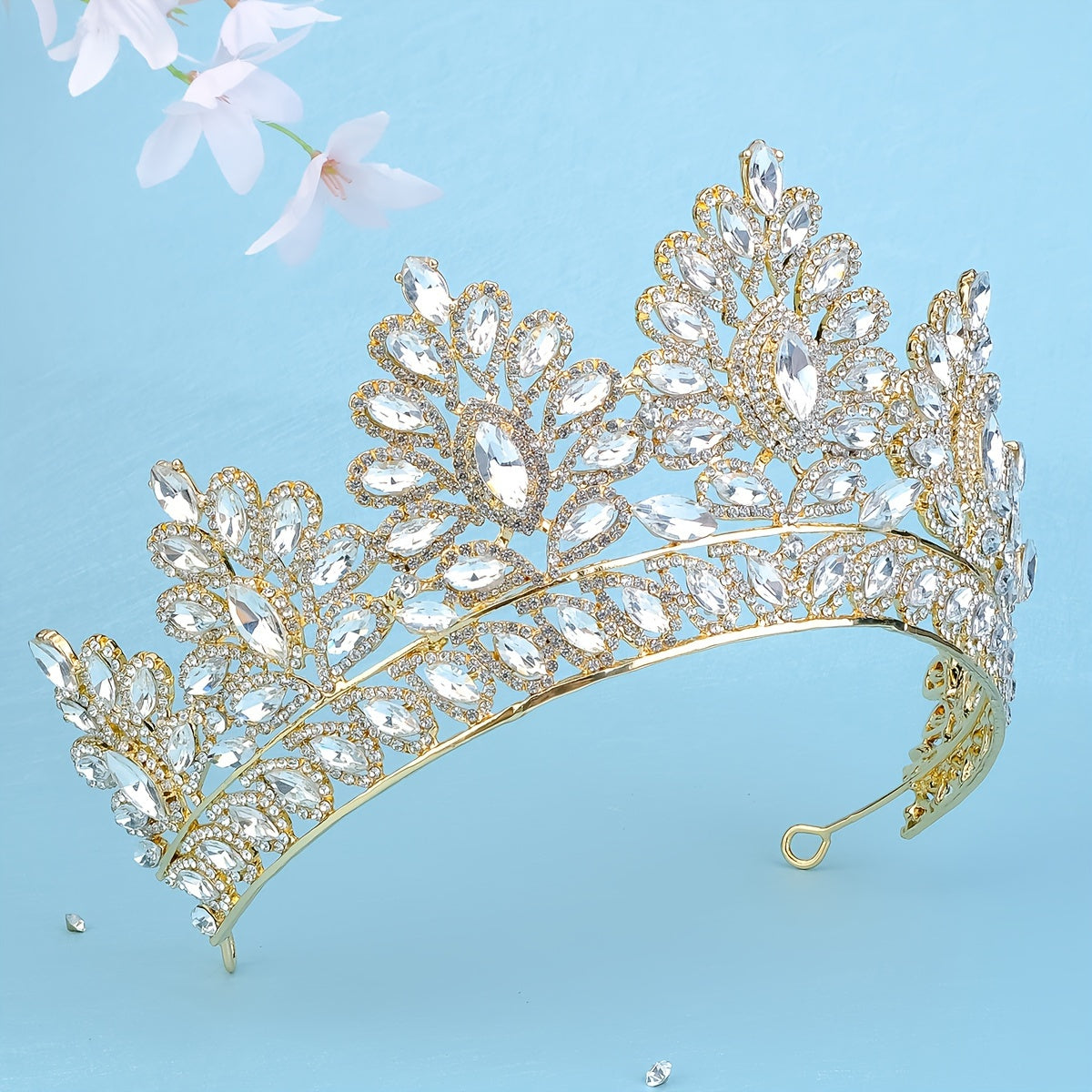 Rhinestone Alloy Tiara for Women Girls Party Prom Bridal Crown Head Accessory