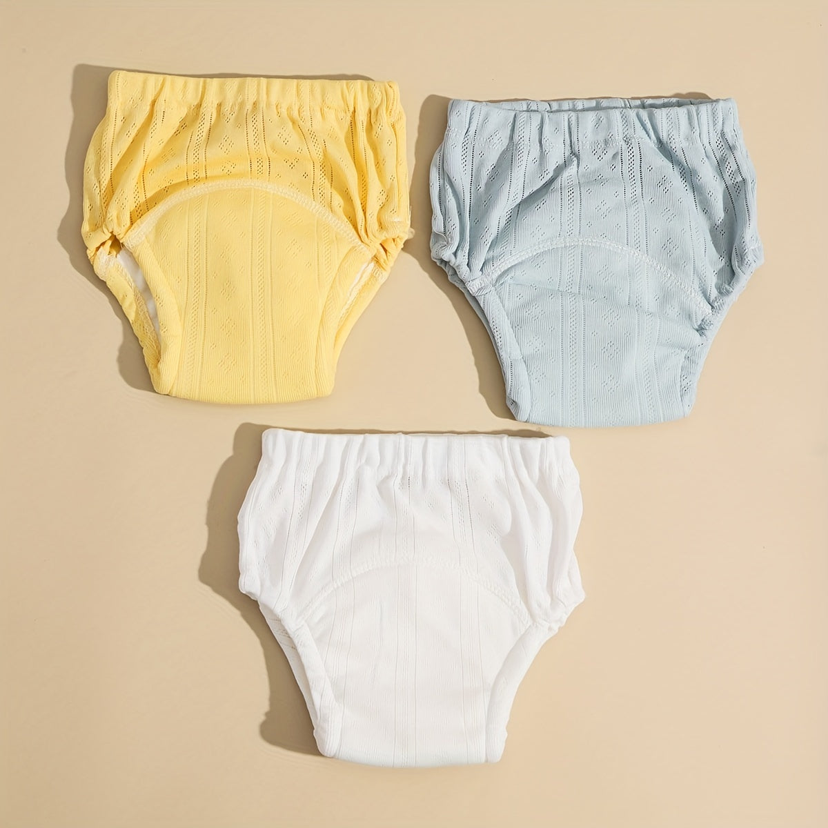 Baby Toddler Training Pants 3-Pack Waterproof Cotton Pull-Up Diapers for Boys and Girls