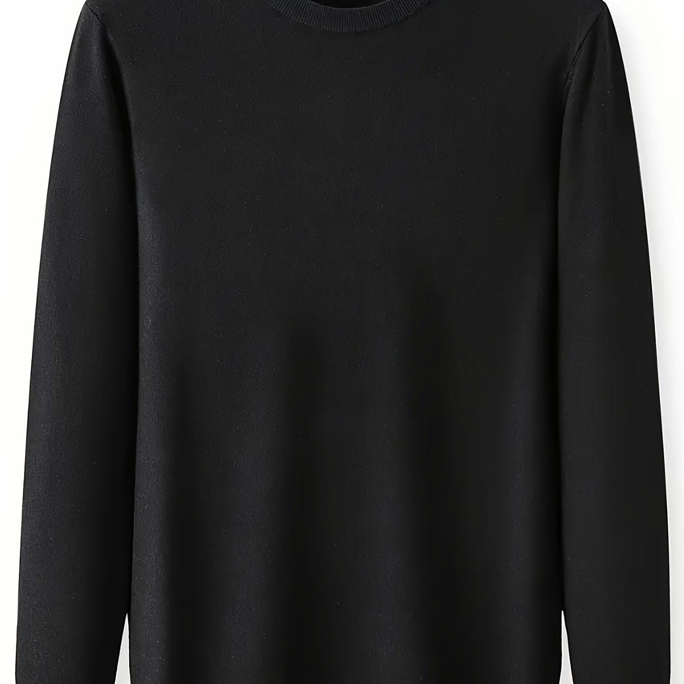Men's Solid Color Knit Sweater Long Sleeve Crew Neck Fall Winter Casual