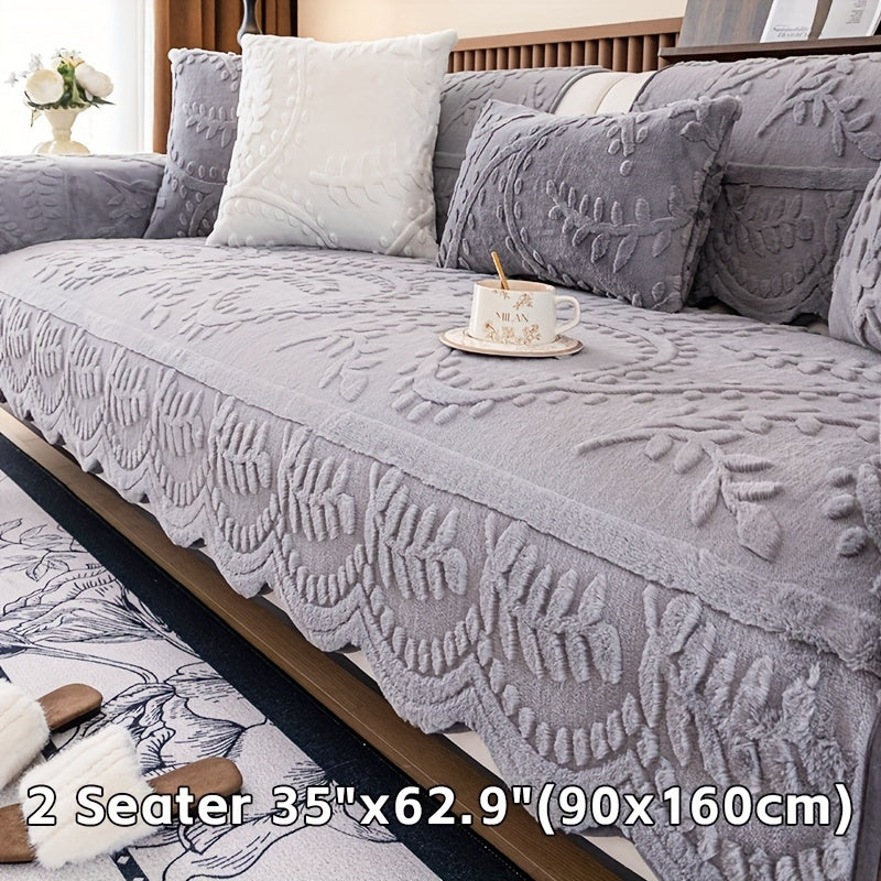 Пуховое покрытие для дивана с леопардовым принтом, сделанное из толстого искусственного меха, подходит для домашних животных, не скользит, подходит для различных размеров диванов. Идеально для декора гостиной, спальни или офиса.