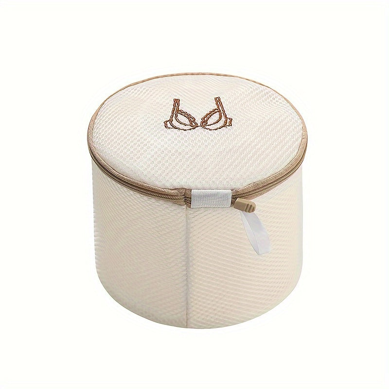 Mesh Laundry Bag for Delicates with Zipper and Embroidered Design for Bras and Underwear