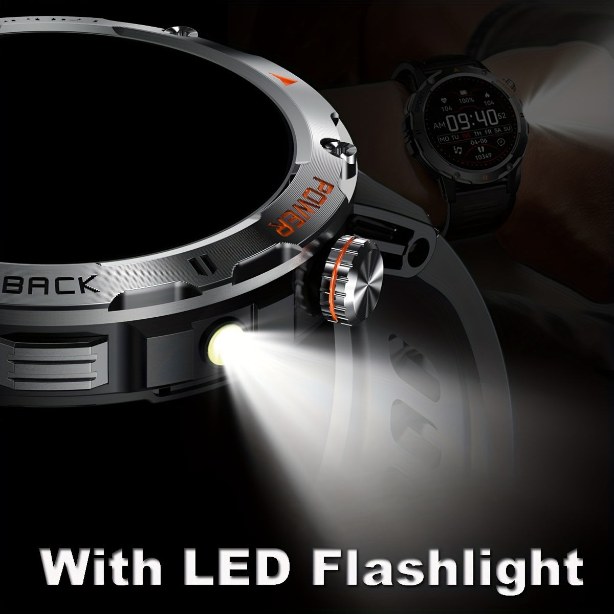 Men's Smart Watch 1.53 Inch TFT Display Voice Call IP67 Waterproof Wireless 5.3 Magnetic Charging