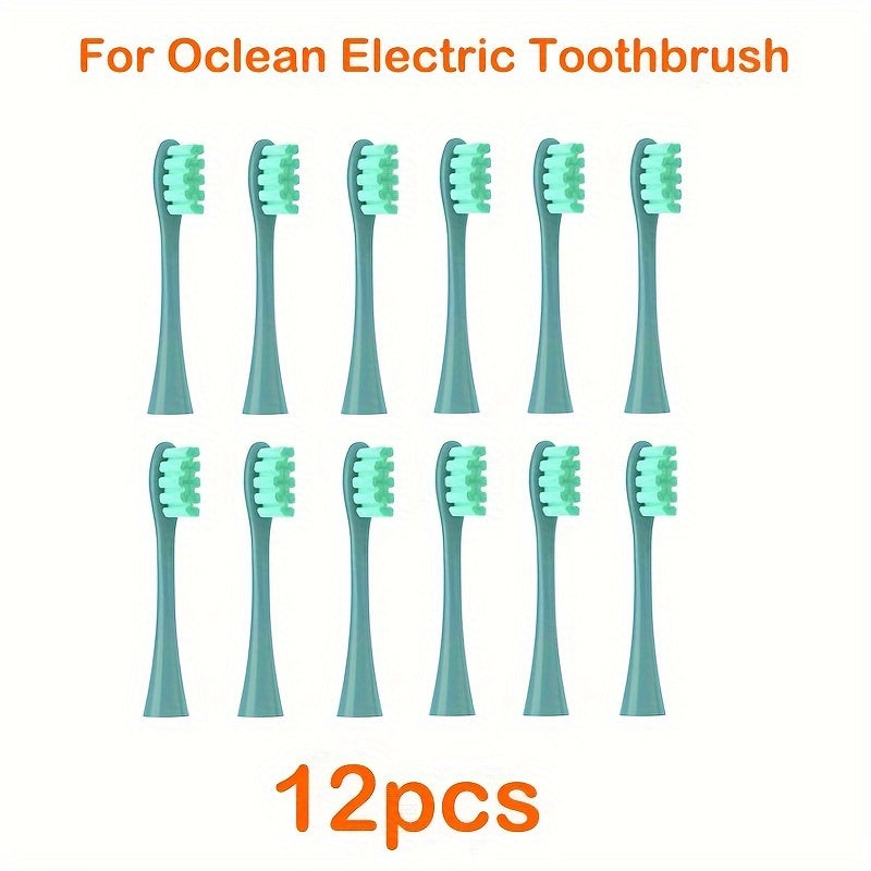 Elektr tish cho'tkalar uchun 12 dona yumshoq DuPont bristle almashtirish tish cho'tkasi boshliqlar