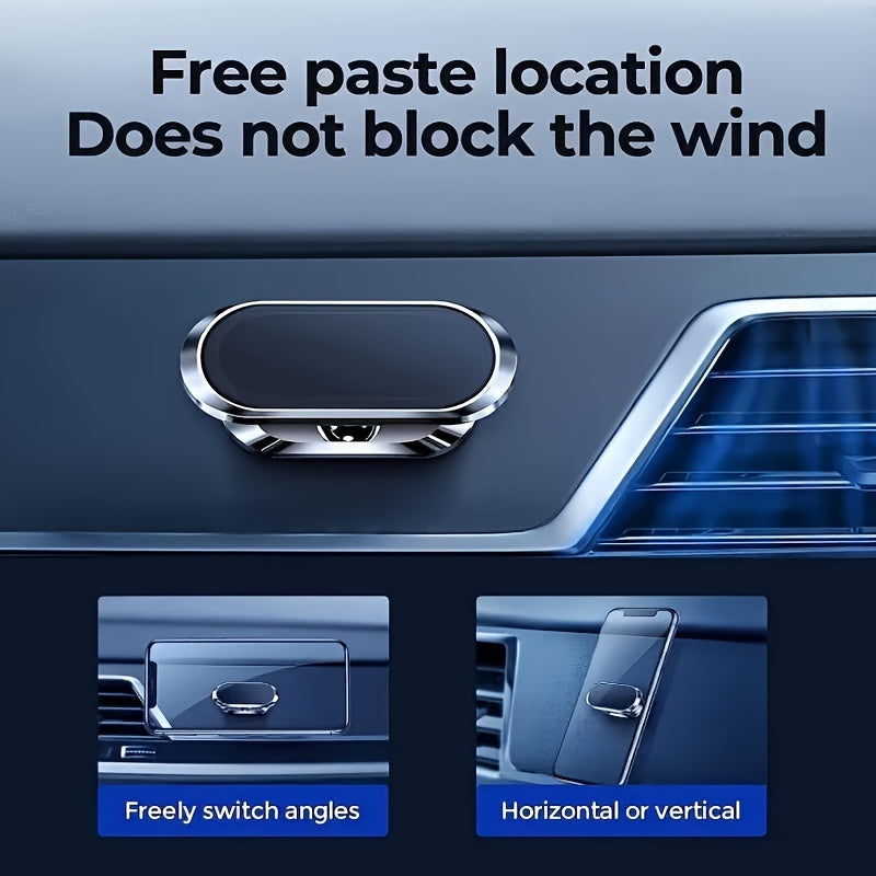 Universal Aluminum Alloy Car Mount with Magnetic Base for Smartphones