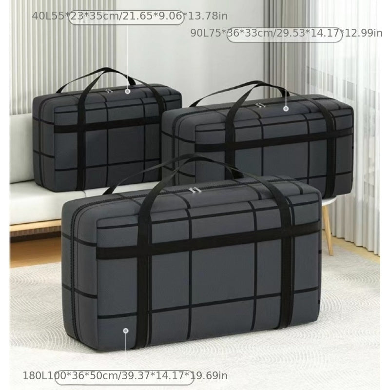 Large Capacity Storage Bag Non-Woven Fabric Zipper Organizer for Clothing Toys