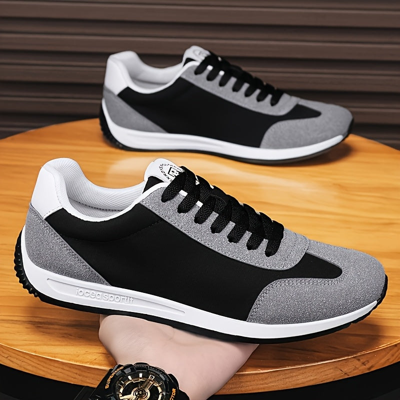 Men's Breathable Odor-Resistant Microfiber Sneakers for Running and Casual Wear