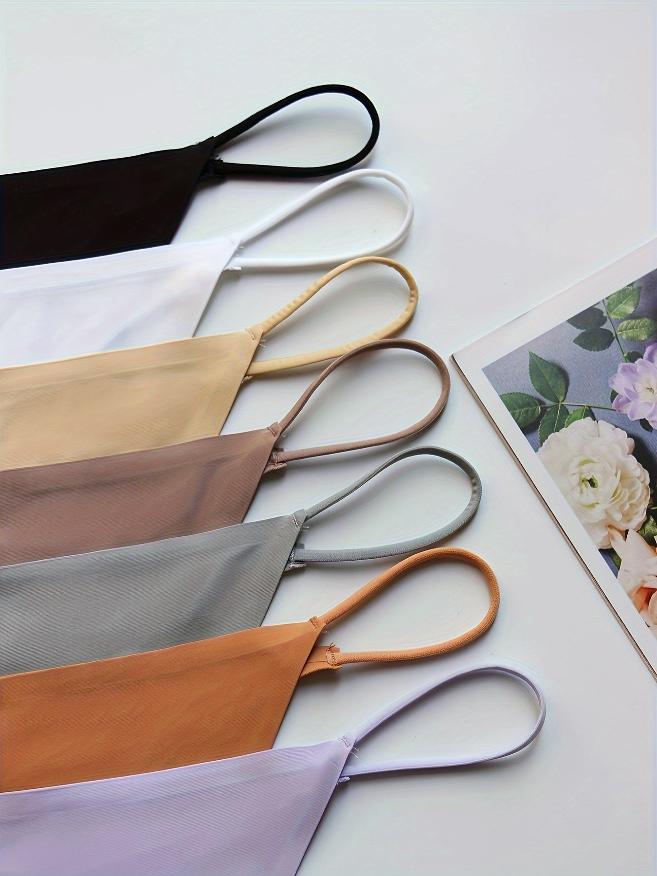 7 juft ayollar uchun past belbog'li thong kamarlar, to'liq rang, yumshoq va qulay ichki kiyimlar