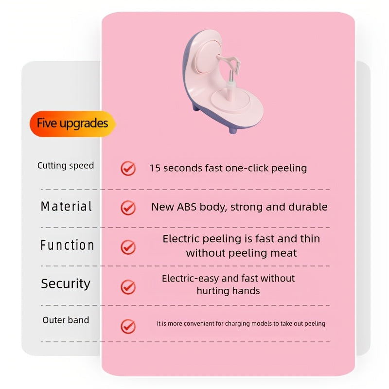 Автоматический фруктовий очиститель с USB-подзарядкой