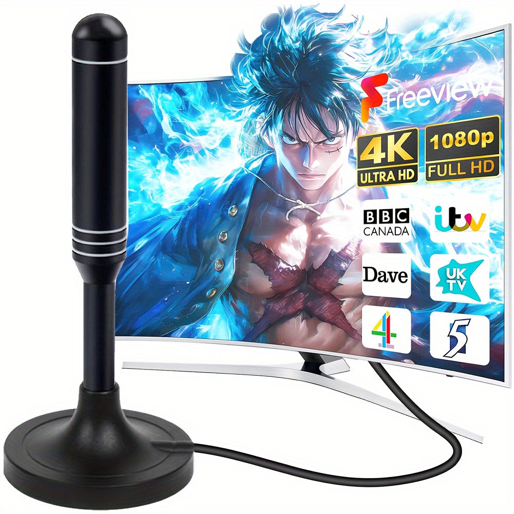 2024 Ultra HD Indoor Digital TV Antenna with 360° Reception 4K 1080P USB Powered