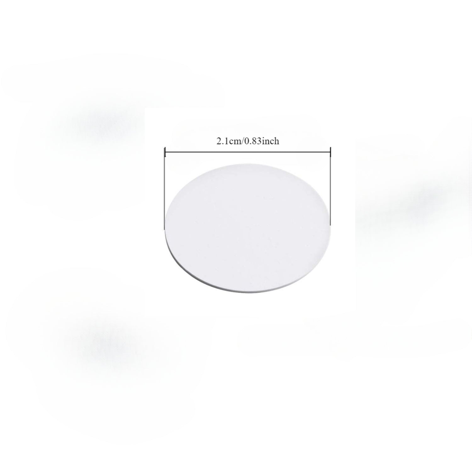 White Self-Adhesive Screw Cover Caps Pack of 6 21mm Dustproof Stickers