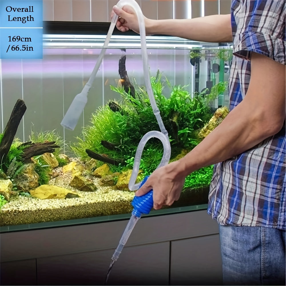 Semi-Automatic Aquarium Siphon Vacuum Cleaner Pump for Maintenance