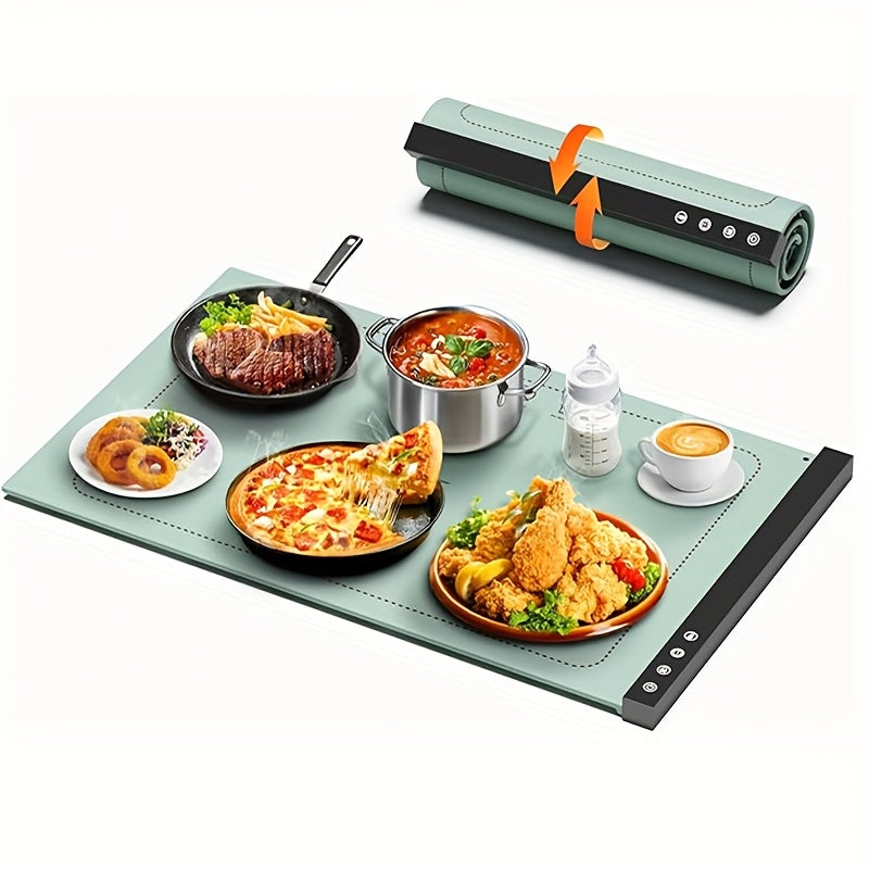 Vaqt bilan boshqariladigan, teginish bilan boshqariladigan silikon issiqlik saqlash matosi, Evropa standarti rozetkasi, DC rozetkasi, tashish sumkasi bilan. Qishki ovqatlanish uchun ideal.