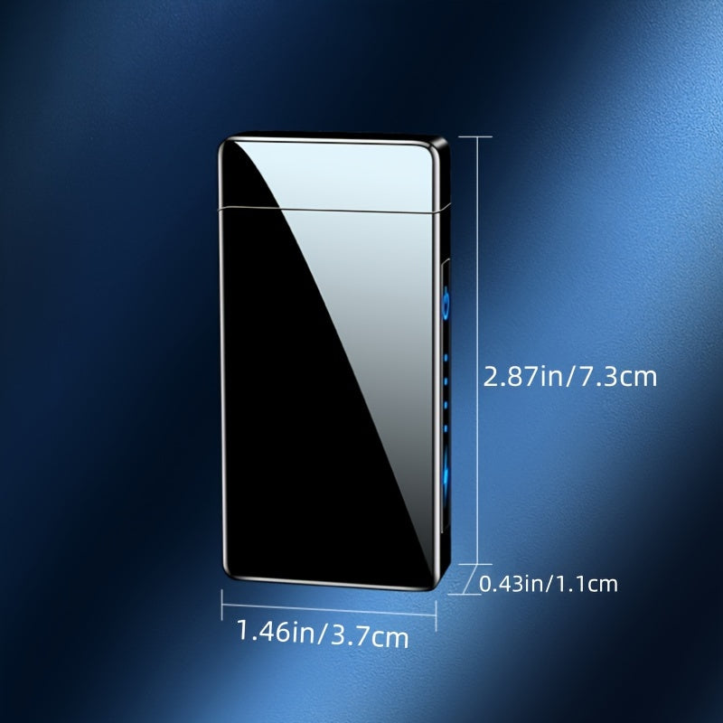 Men Women Rechargeable Dual-Arc Electronic Lighter with Power Display