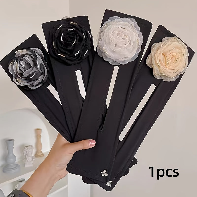 15 yoshdan oshganlar uchun polyester soch uslubi asbobi, kamon aksenti bilan, kundalik kiyim uchun mukammal.