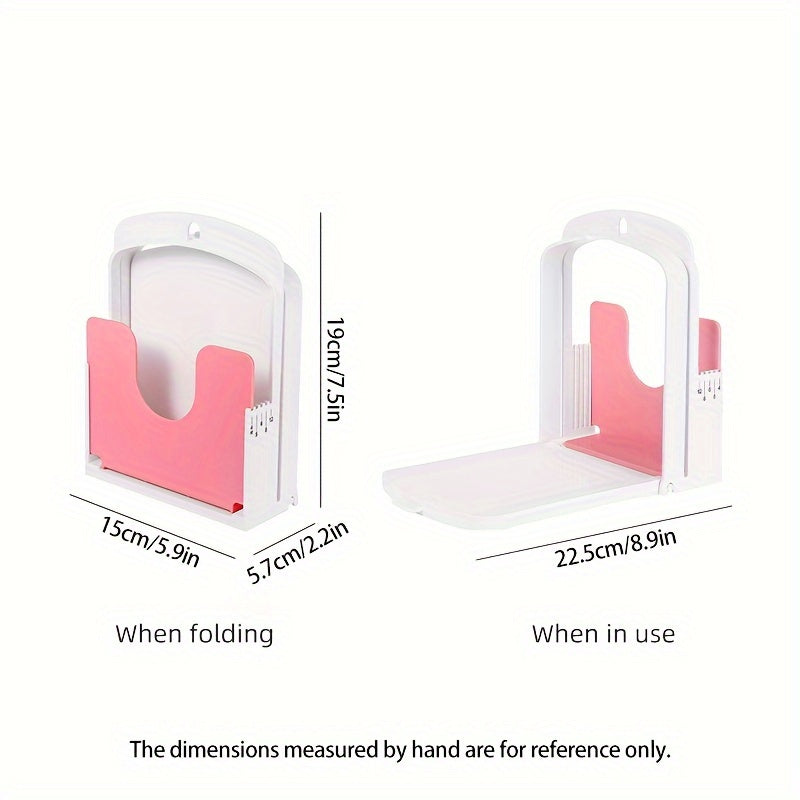 Складной нож для хлеба с контролем равномерной толщины, прочный пластик ABS, дизайн в розовом и белом цветах