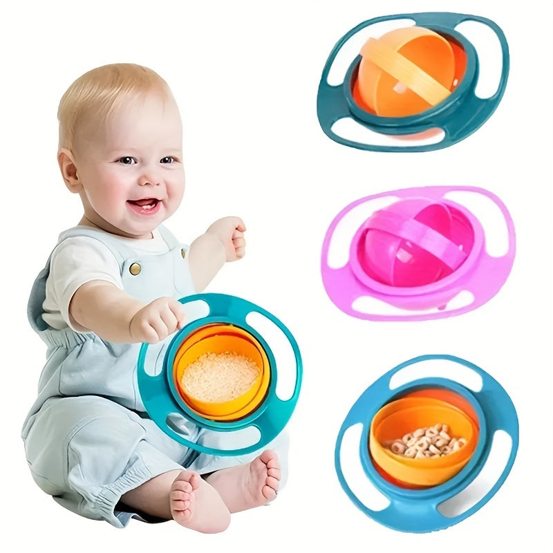 Baby Feeding Bowl 360-Degree Rotating Salad Soup Fruit Rice Serving Dish