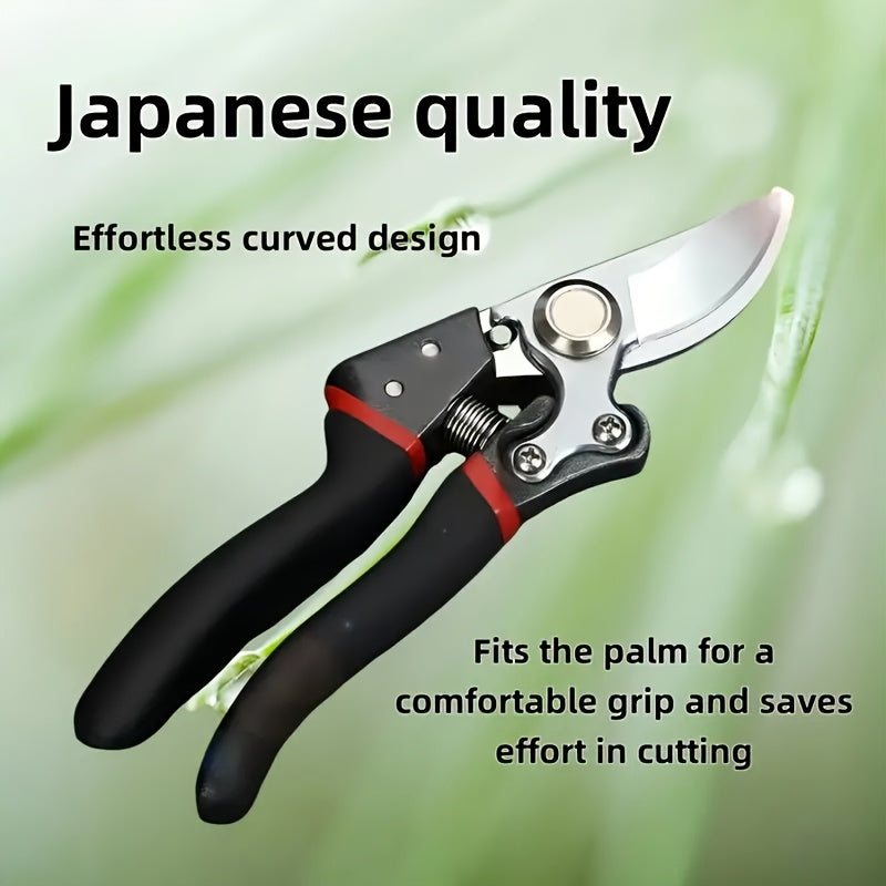 Japanese Garden Pruning Shears, Carbon Steel Blades, Bypass, Vintage Style