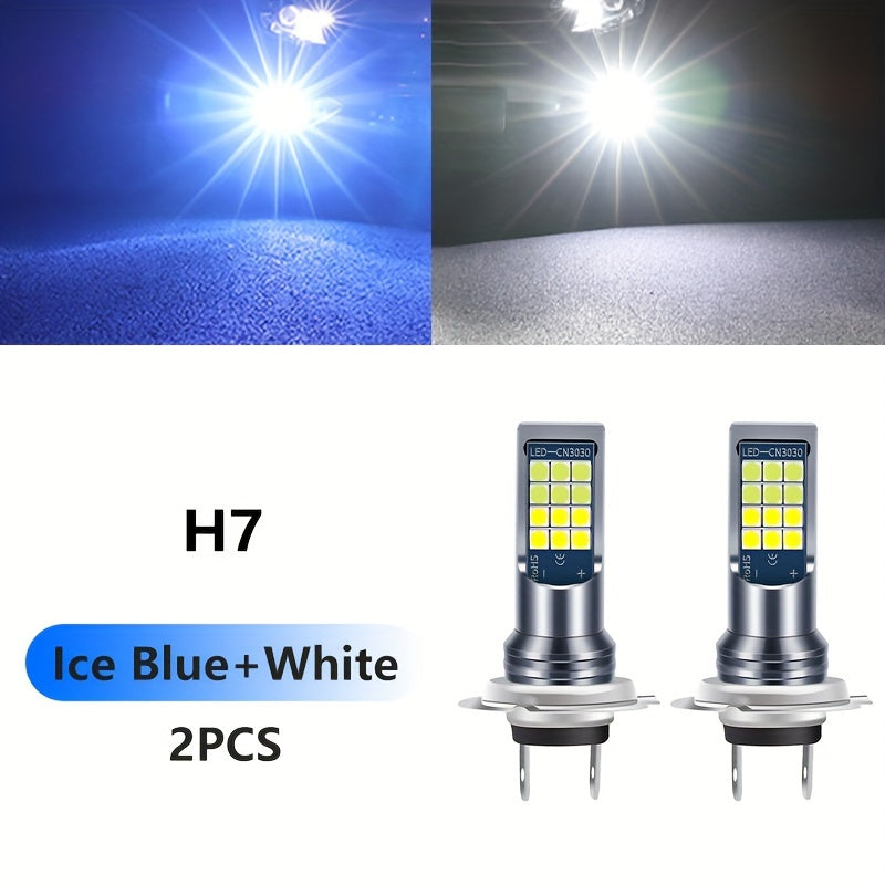 Car LED Fog Light Bulb 6000K White Ice Blue Yellow White 2 Pack