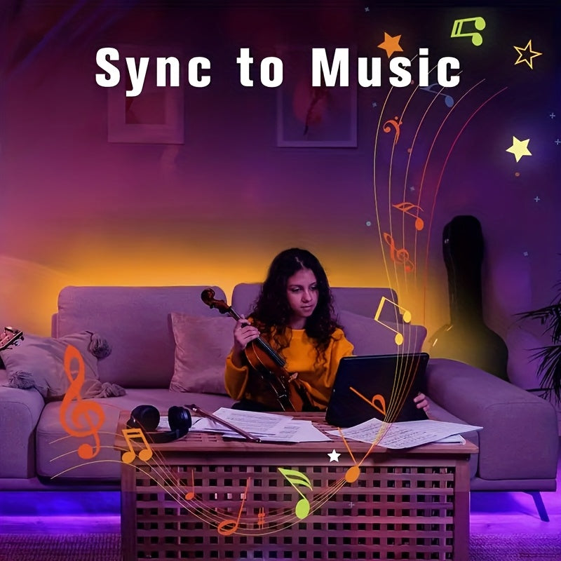 3.0m RGB LED Light Strip with Wireless App Control USB Powered Indoor Color Changing Smart Lights