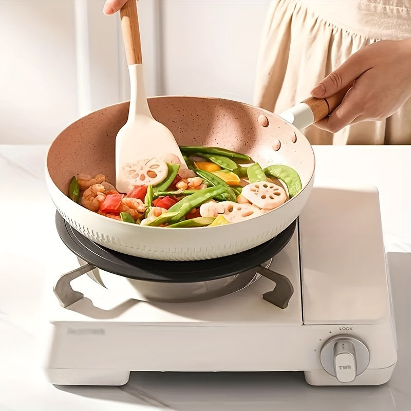 24cm Non-Stick Aluminum Skillet with Maifan Stone Coating for Cooking Fish Eggs Steak