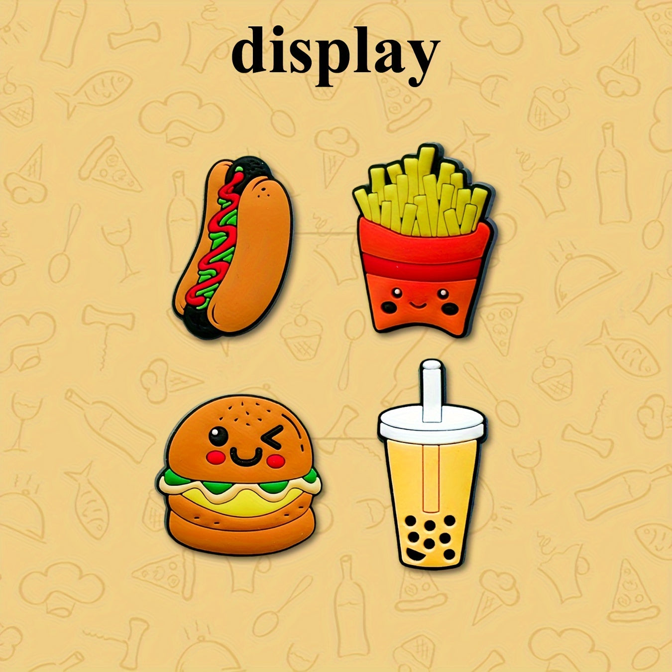 20 dona plastik poyabzal charm'lari uchun klogs sandalilar ajraladigan chiroyli aksessuarlar