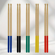 Maple Drumsticks with Non-Slip Rubber Handle for Beginners in 5 Colors