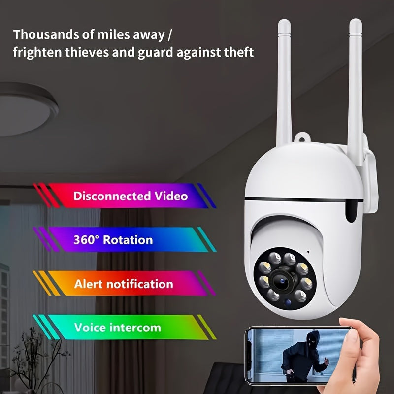 Ichki WiFi xavfsizlik kamerası 1080P HD kechqurun ko‘rish harakatni aniqlash ikki tomonlama audio