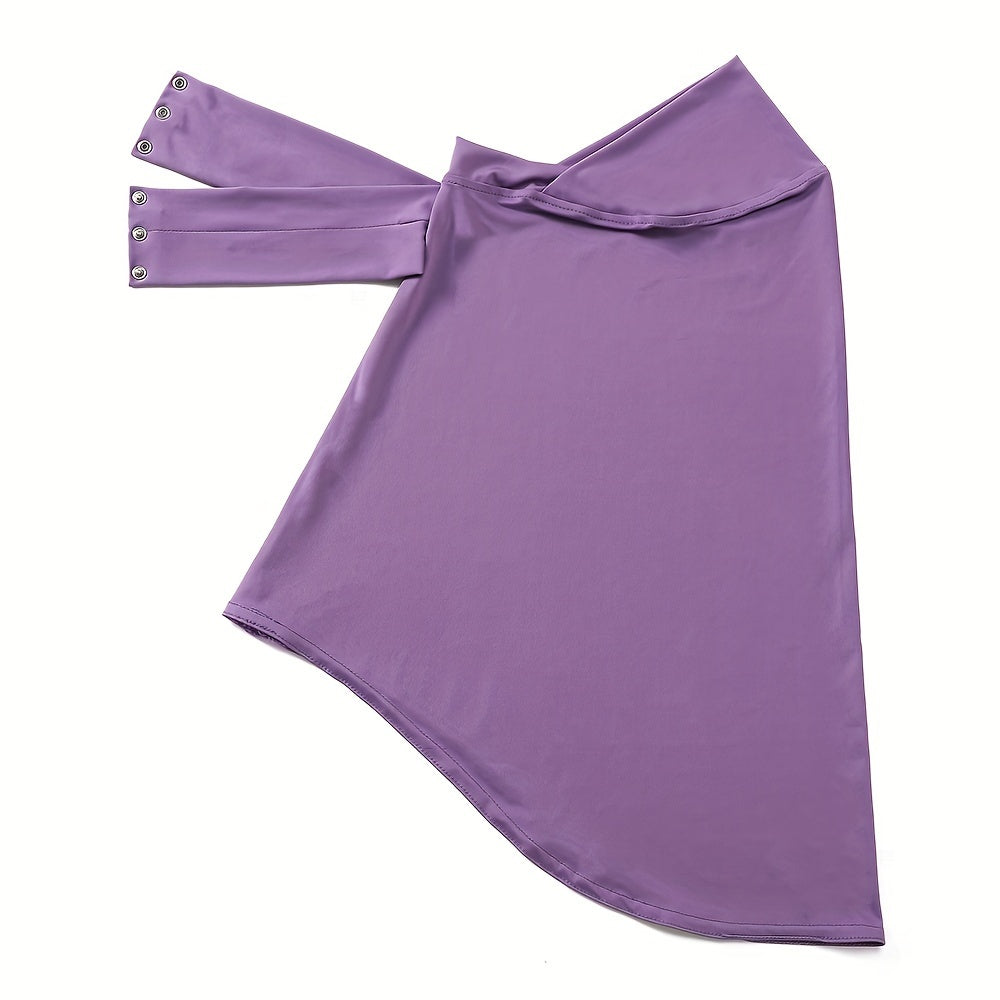 Women's Quick Dry Sports Hijab with Tie Band and Button Closure for Fitness Outdoor Activities